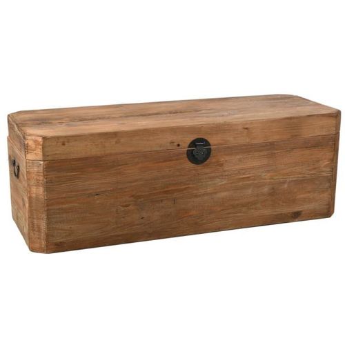 Coffre En Pin Recyclé Et Métal Rectangle