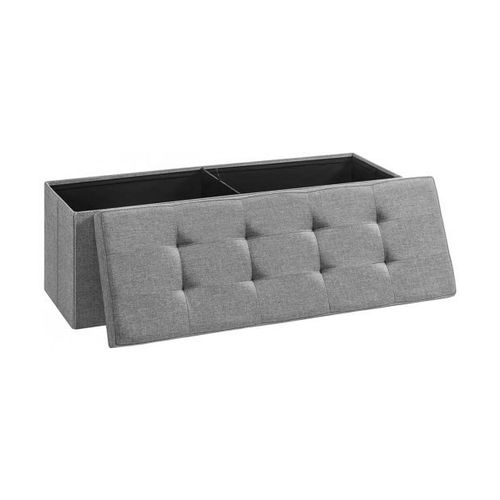 Nancy's Hocker ¿ Poof - Folding Chair With Storage - Chest - Bank - Storage - Light Grey - 110 X 38 X 38 Cm
