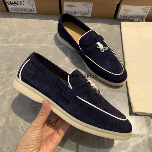 Chaussures Mocassins En Cuir Véritable Pour Femmeschaussures De Marche Plates Décontractéespendentif Pomponmarque De Luxehaute Qualité