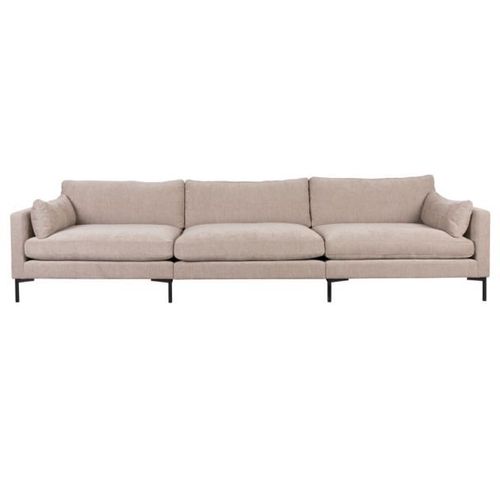 Canapé 4,5 Places Fixe En Tissu Beige - Summer