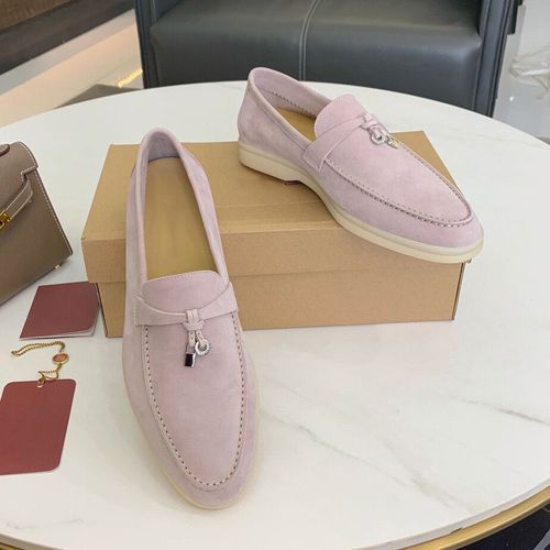 Chaussures Chaussures De Marche D'été Pour Femmes Et Hommesmocassins En Cuir Suédé Rosegland En Métalchaussures Plates Enfilermulesmocassins De Conduite Décontractés