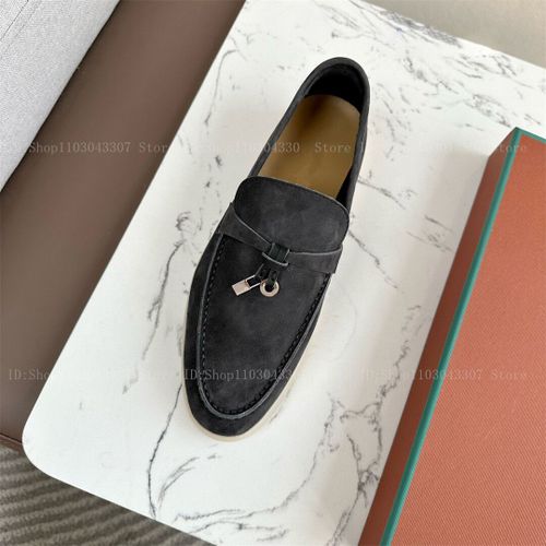 Chaussures Chaussures De Marche D'été Pour Femmes Et Hommesmocassins En Cuir Suédé Rosegland En Métalchaussures Plates Enfilermulesmocassins De Conduite Décontractés