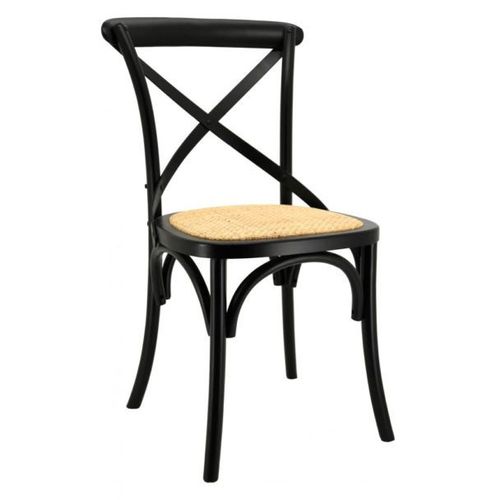 Chaise En Bouleau Et Rotin Bistrot Chic