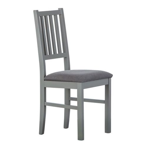 Lot De 2 Chaises Repas 42x47x95 Cm En Hêtre Massif Gris