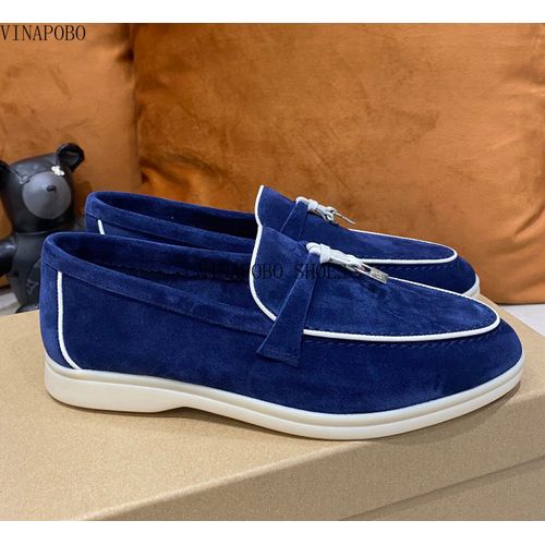 Chaussures Mocassins En Daim Naturel Pour Femmeschaussures Plates Enfilerfermeture En Métalmocassins Pampilleschaussures De Marche Décontractéesqualitéété