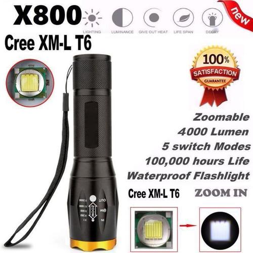 Lampe Electrique G700 X800 Led Tactical Military Xm-L T6 Flashlight Torch Waterproof Zoom Xyq60725121_San280 Fr41787