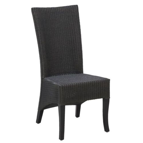 Chaise En Loom Gris Et Acajou Adlon