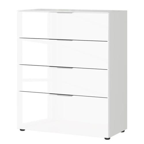 Commode 4 Tiroirs 83x42x102 Cm Blanc - Valea