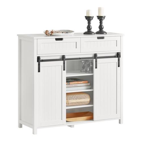 Sobuy Buffet Bahut, Commode Armoire De Rangement Pour Cuisine, Salle À Manger, Salon, Fsb74-W