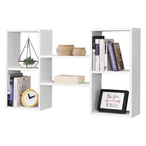 Étagère Murale Flottante Lillesand 5 Compartiments 101 X 18 X 60 Cm Blanc Mat [En.Casa]