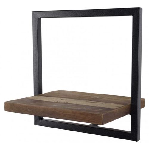 Etagère Murale 35x25,3x35 Cm En Teck Recyclé Et Acier - Appoline