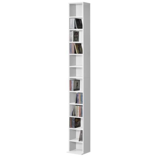 Étagère Cd / Dvd Aventoft 175 X 20 X 20 Cm Blanc [En.Casa]