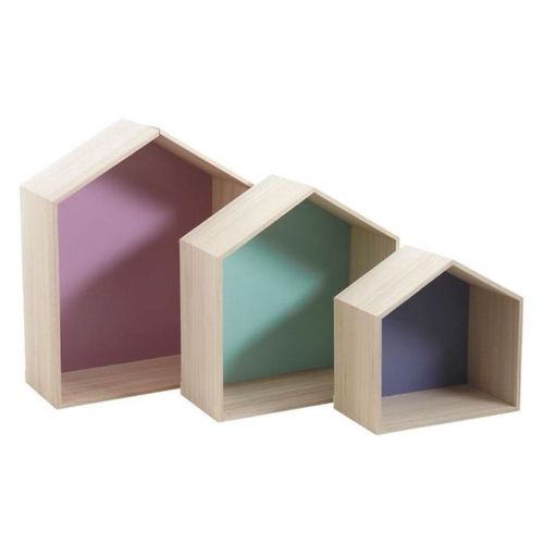 Etagère Niche Maison (Lot De 3)