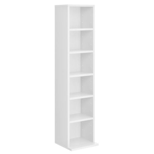 Étagère Cd Tour Cd / Dvd Rangement Stockage 6 Surfaces De Stockage 90 X 20 X 20 Cm Mdf Mélaminé