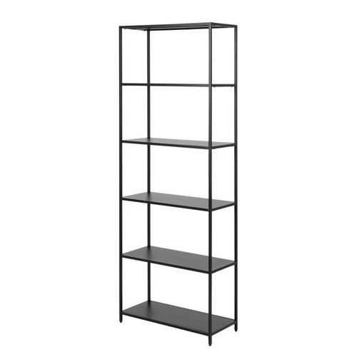 Etagère 5 Niveaux 69,5x30x185 Cm En Métal Noir - Bakos