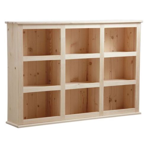 Bibliothèque En Bois Brut 9 Cases