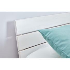 IDIMEX Lit Double pour Adulte Thomas Couchage 140 x 190 cm avec tête de lit,  2 Places pour 2 Personnes, en pin Massif lasuré Blanc : : Cuisine  et Maison