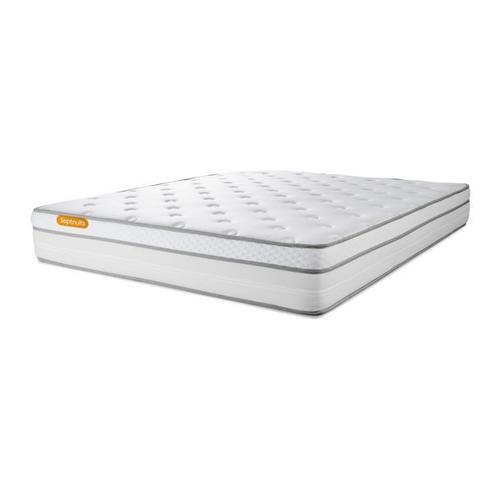 Matelas 140x190 Memo Luxe Ressorts Ensachés + Mémoire De Forme 5 Zones De Confort Maxi Épaisseur