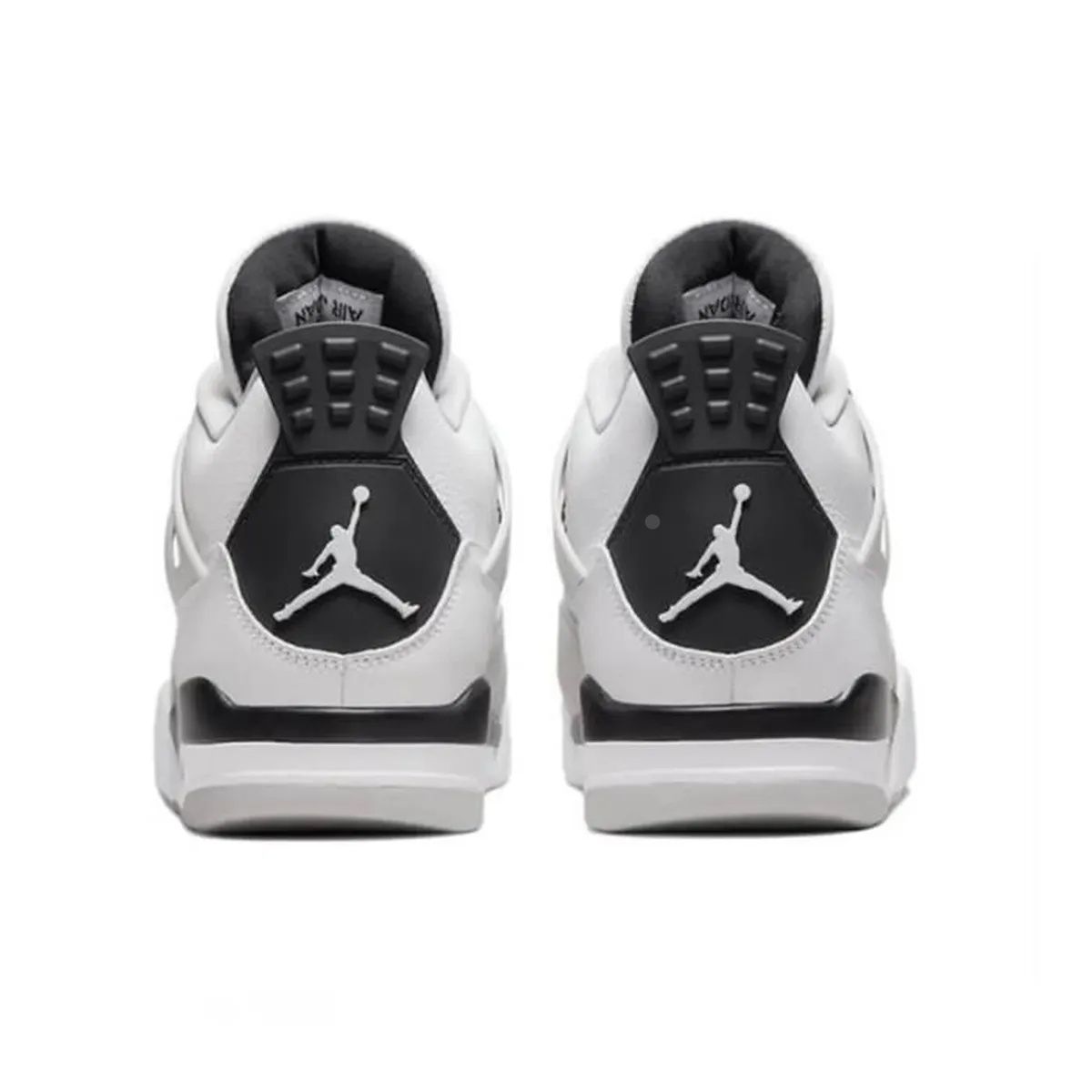 Baskets Air Jordan 4 Chaussures Retro Blanc Gris Military Noir