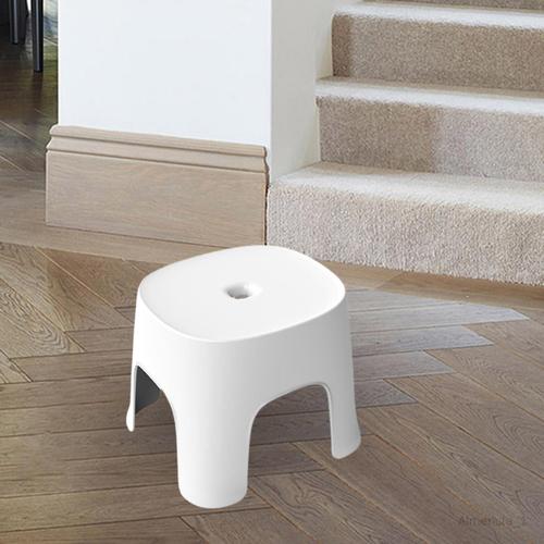 Petit Tabouret Tabouret De Pot Confortable Et Robuste Antidérapant Léger Reposepieds Tabouret À Langer Pour Chambre Appartement Porche De Blanc