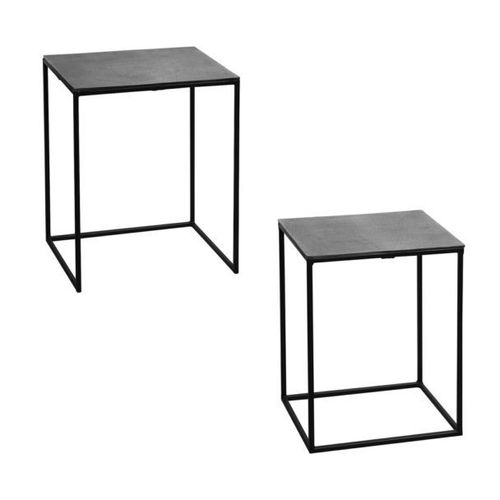 Set De 2 Bouts De Canapés Rectangulaire Argent