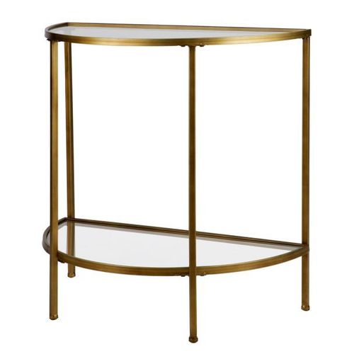 Console 75,5x37,5x75 Cm En Métal Coloris Laiton