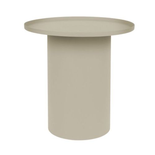 Table D'appoint Ronde 45,5x45 Cm En Aluminium Ivoire - Array