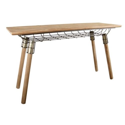 Console En Pin Et Métal