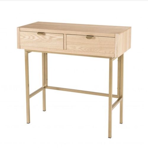 Console 2 Tiroirs En Bois Et Métal - Alizee
