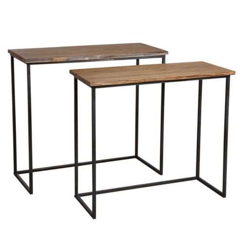 Consoles En Bois Et Métal Ubi (Lot De 2)