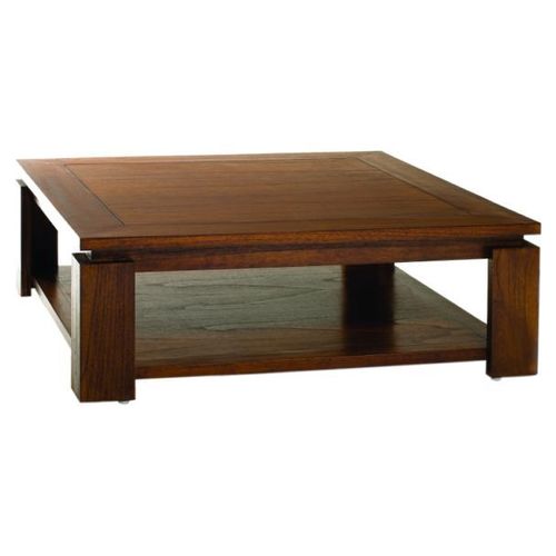 Table Basse Avec Double Plateau 90x90 Cm En Bois - Votara