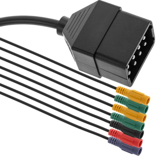 Câble De Diagnostic De 12 Broches Mâle À Sept Connexions Banane Femelle Compatible Avec Renault Et Bosch Kts