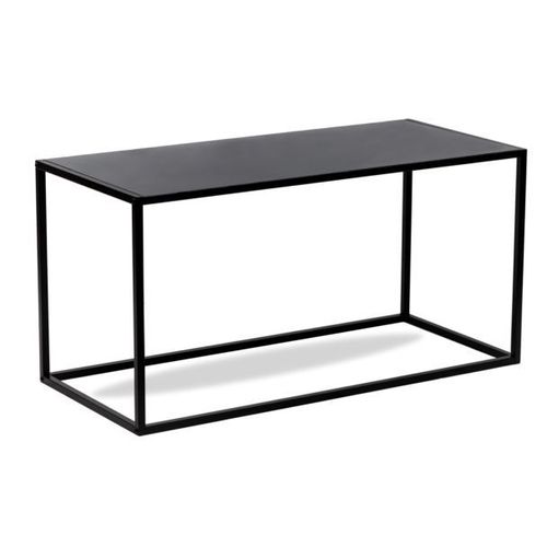 Nordlys - Table Basse Design Rectangulaire Industriel Moderne Metal Noir