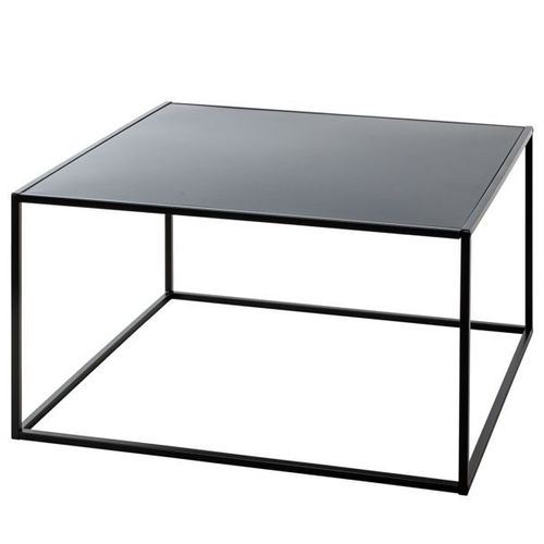 Table Basse Carrée 70x70x40 Cm En Métal Noir - Maceio