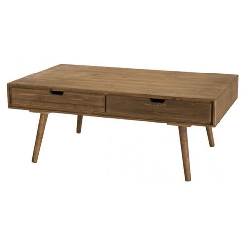 Table Basse 4 Tiroirs 120x70x47 Cm En Sapin - Borlo