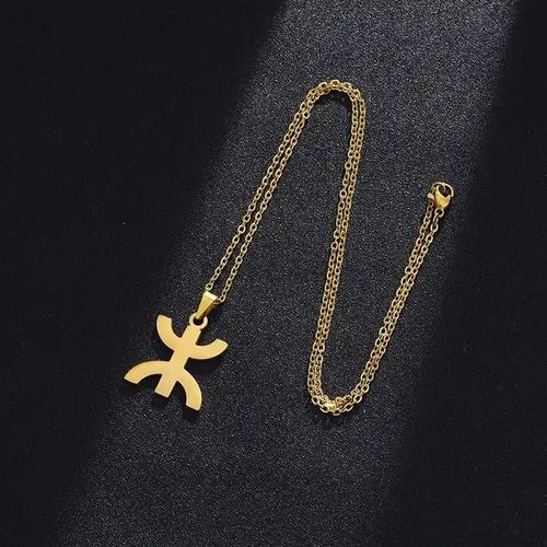 Colliers De La Présidence Des Symboles Berbères Africains Vintage Pour Femmes,Bijoux Kabyle Berbère,Lettre Amazigh,Amulette Ethnique Injuste