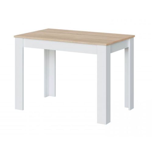 Table À Manger Lilian L109 X P67cm - Blanc / Bois