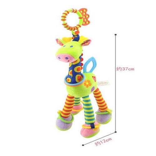 Hochets En Peluche Doux Pour Bébé,Éducation Précoce,Jouets De Poignée,Girafe,Animal,Handhavana,Bébé,Tout-Petit,Voiture,Lit - Type Green Giraffe