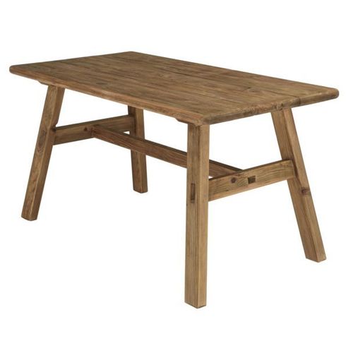 Table À Manger 140x75x76 Cm En Pin Recyclé - Glayne