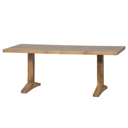 Table À Manger 200x90x78 Cm En Manguier Naturel