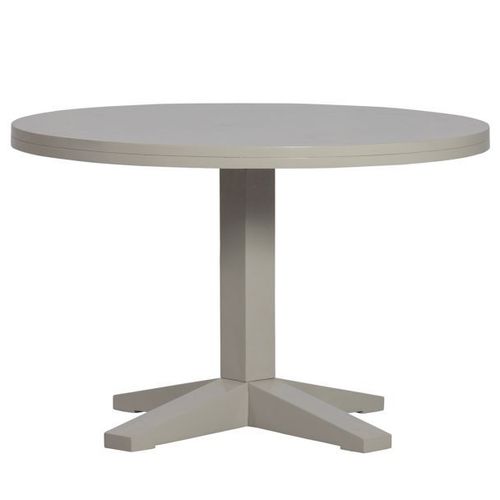 Table À Manger Ronde 120x120x78 Cm En Manguier Gris