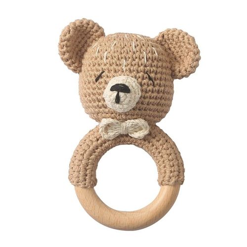 Hochet Au Crochet Avec Musique De Dessin Pour Bébé De 0 À 12 Mois,Jouets Montessori Kawaii Tewindsor - Type Brown Bear