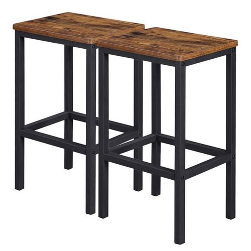 Chaise De Bar Style Industriel, Marron Rustique