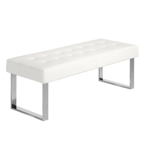 Banquette Design Capitonnée "Nacho" 120cm Blanc