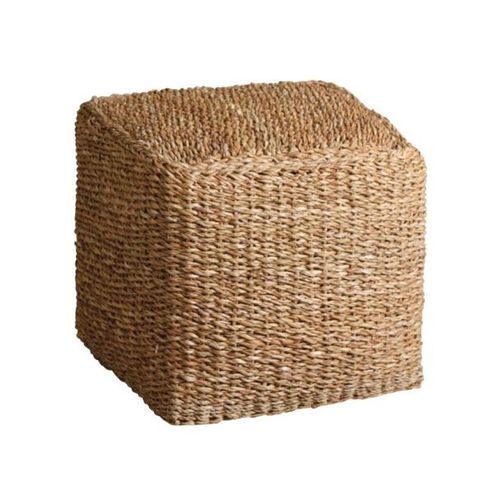 Pouf Carré En Jonc De Mer