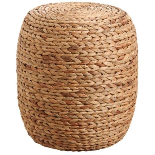 Pouf En Jacinthe Tressée