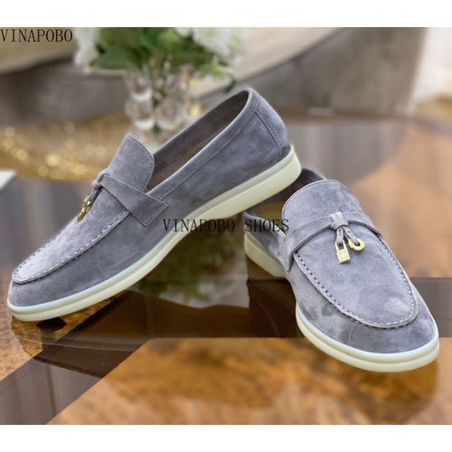 Chaussures Vinapobomocassins Décontractés En Cuir Pour Femmesmocassins Paresseuxchaussures Enfilersangle De Verrouillage En Métalchaussures De Couple
