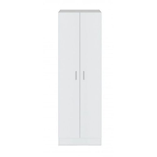 Armoire Meuble 2 Portes 59 X 37 X H180 Cm Blanc 007146o