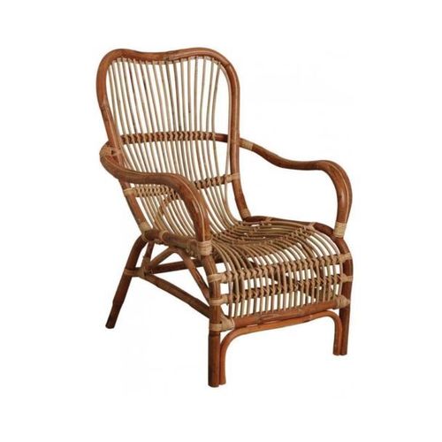 Fauteuil En Rotin Vieilli