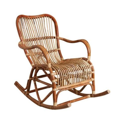 Aubry Gaspard - Rocking Chair En Rotin Naturel Paya